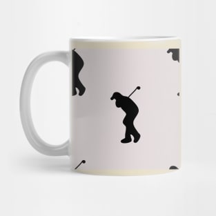 Background illustration, decorative design pattern, golf, outdoor activities, sport, Mug